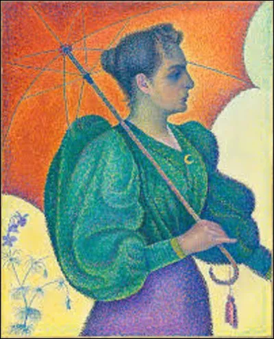 En 1893, quel pointilliste a exécuté cette toile intitulée ''Femme à l'ombrelle'' ?