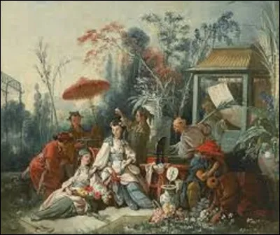 Lequel de ces trois rococos a exécuté cette toile, vers 1742, nommée ''Le Jardin chinois'' ?