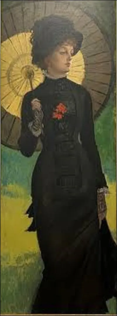 Quel artiste a réalisé, vers 1880, cette toile intitulée ''La Dame à l'ombrelle'' ?