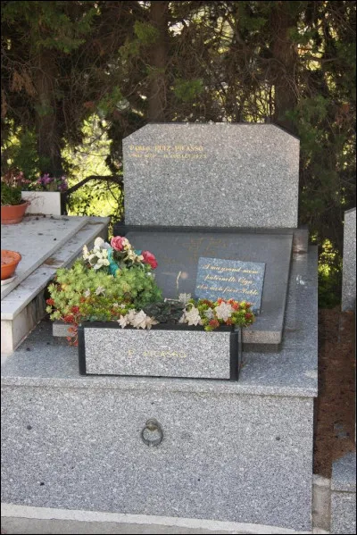 Ce célèbre peintre et sculpteur espagnol repose dans une tombe située au château de Vauvenargues en France. Sa tombe, simple et modeste, est souvent visitée par des admirateurs de son art révolutionnaire. Il est connu pour ses contributions majeures à l'art moderne et le développement du cubisme.