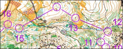 Quel est le sens d'écoulement de la rivière entre le poste 12 et le poste 15