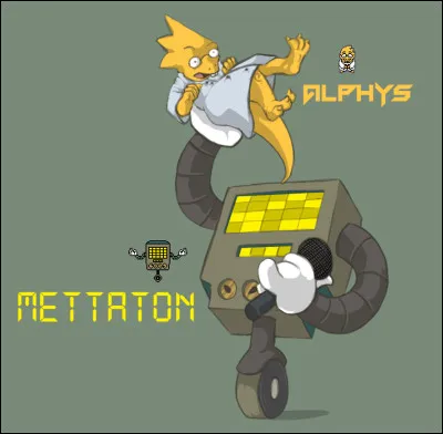 Mettaton te pose une question mais tu n'as aucune idée de la réponse, Alphys t'aide mais que fais-tu ?