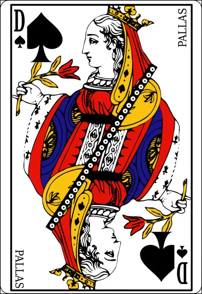 La dame de pique porte le nom de Pallas. À quelle déesse grecque ce nom fait-il référence ?