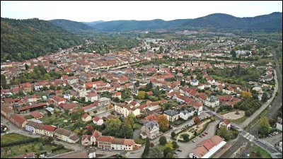 Quelle est cette ville de 6 000 habitants du nord est du département, traversée par la Meurthe et surnommée la porte des Vosges en raison de sa situation à l'entrée du massif ?