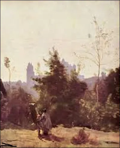 Lequel de ces trois membres de l'École de Barbizon a réalisé ce tableau intitulé ''Souvenir de Pierrefonds'', entre 1860 et 1861 ?