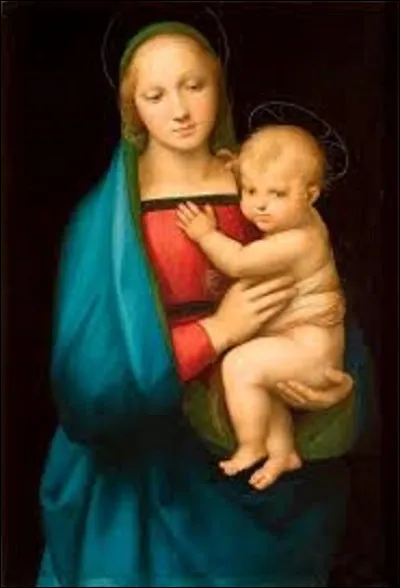 Quel peintre de la Renaissance a réalisé cette peinture religieuse, vers 1505, intitulée ''La Madone du grand duc'' ?