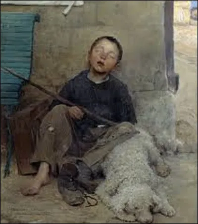 Parmi ces trois naturalistes, lequel a immortalisé ce jeune garçon dans sa toile nommée ''Le Petit Colporteur endormi'' ?