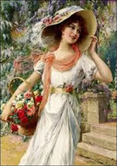 ''Le Jardin fleuri'' est une toile académique que l'on doit à...