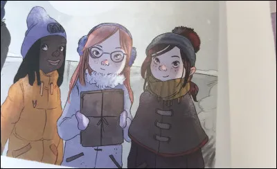 Qu�est-ce que tient Line dans ses mains ?