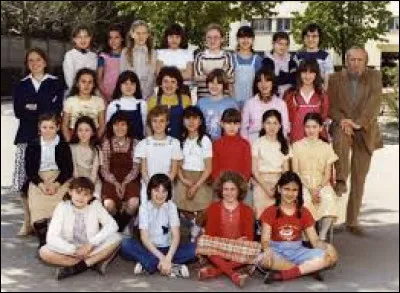 Sur la photo de classe, que fais-tu ?