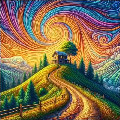 Il chantait "♫ Je sais que tu vis-là-bas au bout de l'autoroute, je pourrais pas me tromper c'est allumé la nuit..." :