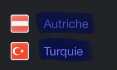 Huitième match : Autriche-Turquie. Quel est le bon score ?