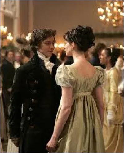 Dans le film "Jane", lors d'un bal, qui Jane Austen va-t-elle embrasser ?