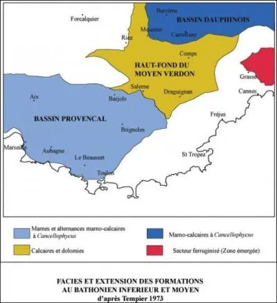 Au Jurassique-Moyen-167-162Ma, la Provence tait :