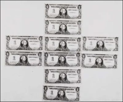 Quel pape du pop art est lauteur de ce tableau intitulé ''One Dollar Bills'' ?