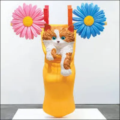 Qui est lartiste américain, auteur de cette sculpture baptisée ''Cat on a Clothesline'' (Chat sur une corde à linge) ?