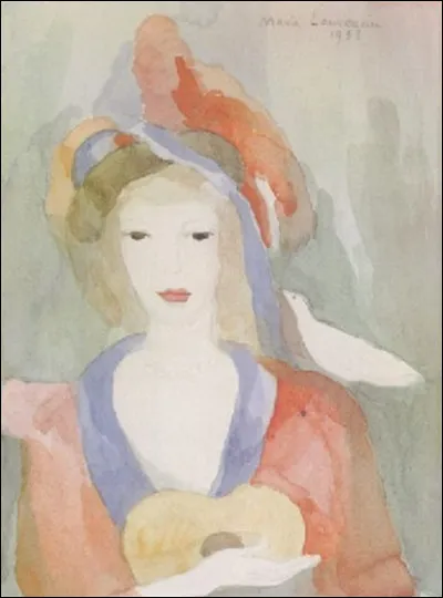 Quel femme peintre est l'auteure de ce tableau, intitulé ''Jeune fille avec une colombe'' ?