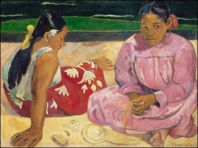 Cette peinture de Paul Gauguin s'intitule "Femmes de Tahiti".