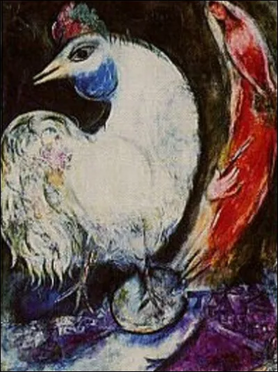 Quel peintre biélorusse est l'auteur de ce tableau intitulé ''Le Coq'' ?