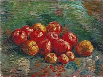 Lequel de ces trois postimpressionnistes a réalisé cette toile nommée ''Nature morte aux pommes'' ?