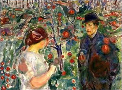 À quel expressionniste, doit-on ce tableau intitulé ''Sous les pommes rouges'', en 1916 ?