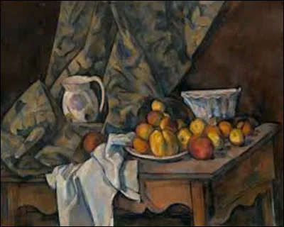Entre 1893 et 1894, quel impressionniste a réalisé cette toile nommée ''Nature morte aux pommes'' ?