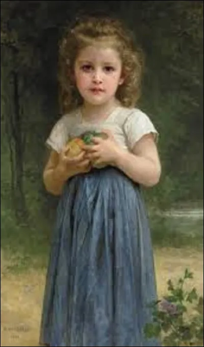À quel peintre académique doit-on cette peinture intitulée ''Petite fille tenant des pommes'' ?