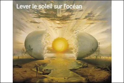 Dans quelle toile de Dali, Vladimir Kush n'a-t-il puisé aucun élément pour son « Lever de soleil sur l'océan » ?