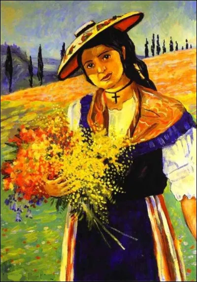 Qui a fait le portrait de cette "Jeune Fille avec des fleurs" ?
