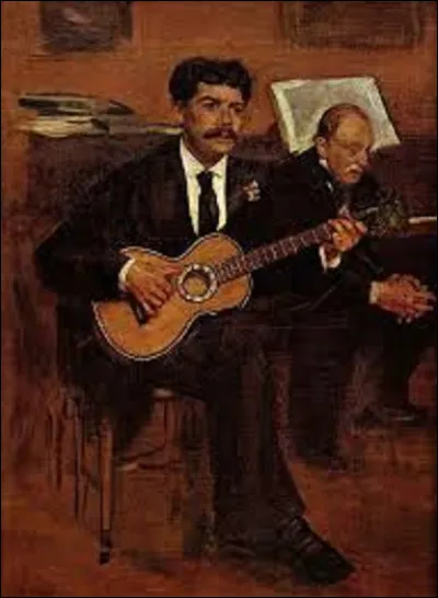 Parmi ces trois impressionnistes, lequel a réalisé cette toile intitulée ''Lorenzo Pagans et Auguste de Gas'', entre 1871 et 1872 ?