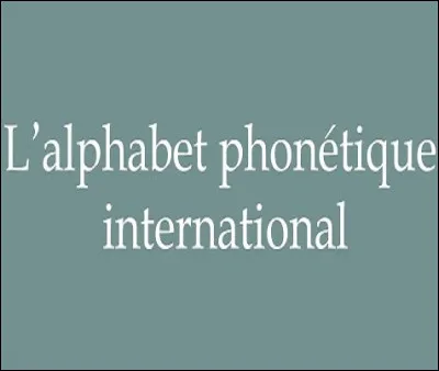 À quel mot la lettre ''K'' correspond-elle dans lalphabet phonétique international ?