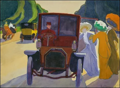 Qui a peint Allée des acacias, bois de Boulogne, voiture avec chauffeur ?