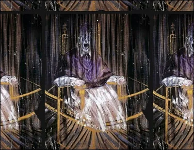 Quel peintre britannique est l'auteur de ce tableau intitulé ''Étude d'après le portrait du pape Innocent X par Velázquez'' ?