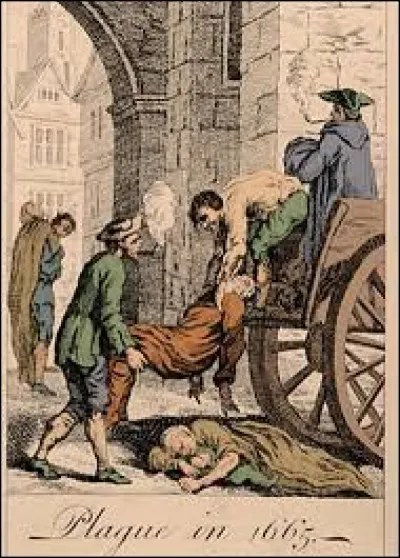 En 1665, Londres fut frappée par une épidémie de peste qui fit, environ, 75 000 morts. À part le feu, quel autre moyen était supposé combattre la maladie ?