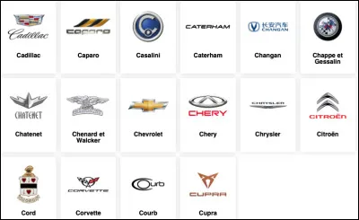 Dans ce quatuor, quelle marque automobile n'est pas américaine ?