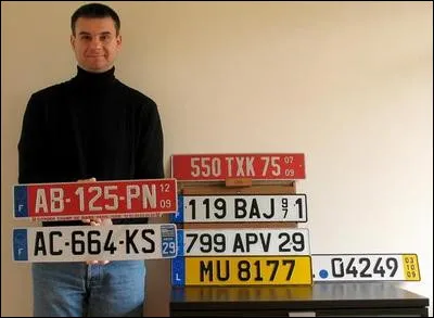 Quel donne donne-t-on à un collectionneur de plaques d'immatriculation ?