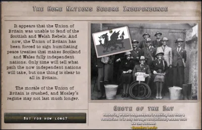 Qui fait un coup d'État lorsque Mosley perd face aux indépendantistes écossais et gallois ?