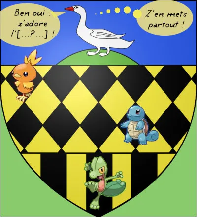 Ne dirait-on pas que cette oie blanche est restée en enfance ?