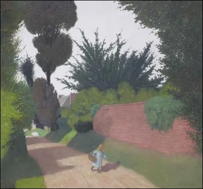 À qui appartient cette toile pleine de fraîcheur représentant un "Chemin avec fillette portant un panier" ?