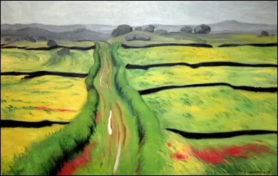 Qui est l'auteur de la toile intitulée "Le Chemin de la lande" ?