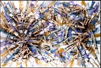 Qui a réalisé cette bicyclette, avec une accumulation de pinceaux ?