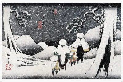 Voyageurs à cheval dans la neige, qui est l'auteur de cette estampe ?