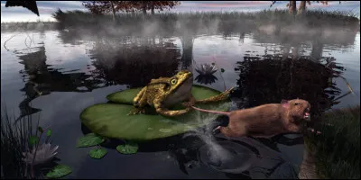A quel animal est associée la grenouille dans cette fable de La Fontaine ?