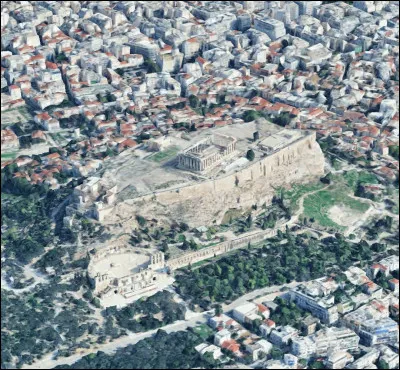Dans quelle ville se situe l'Acropole, colline située en pleine ville et abritant un temple ?