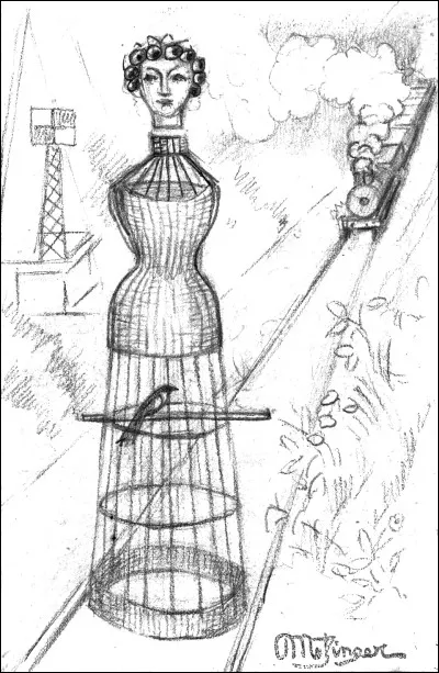 Qui a dessiné L'Arrivée du train ?