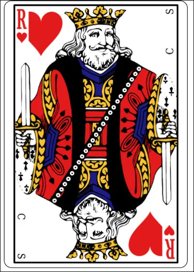 Quel est le nom du roi de coeur dans un jeu de carte traditionnel ?