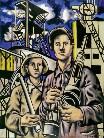 Qui était le mari de Nadia Léger, auteure de la toile Les Mineurs ?