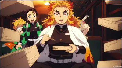 ''Umaï !'' Oui, vous avez deviné, on passe à Kyojuro Rengoku de ''Demon Slayer''. À quel moment le voit-on dire pour la première fois la phrase précédemment dite (''Umaï !'') ?