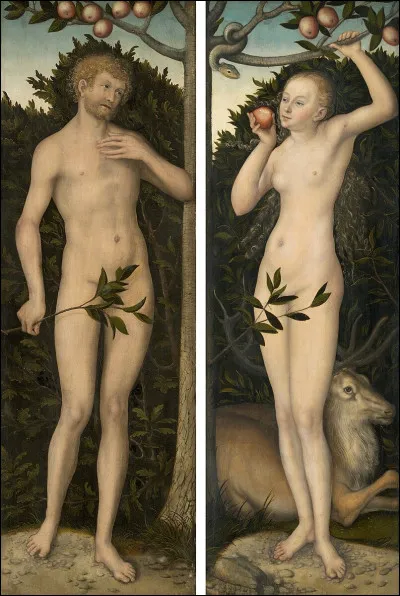 Pour terminer, encore une oeuvre de la Renaissance allemande, que j'avais très envie de vous montrer aussi.
Quel est l'auteur de ce diptyque d'Adam et Eve ?