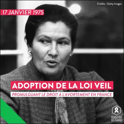 En quelle année la loi Veil fut-elle adoptée ?